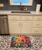 Gerbera Daisies in Color Memory Foam Kitchen Mat Machine Washable Anti-Fatigue Mat Cushion Comfort Bath Mat or Kitchen Rug