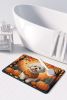 Bichon Frise Fall Memory Foam Kitchen Mat Machine Washable Anti-Fatigue Mat Cushion Comfort Bath Mat or Kitchen Rug