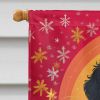 Puli Holiday Christmas House Flag Large Porch Sleeve Pole Decorative Outside Yard Banner Artwork Wall Hanging, Polyester, House Size, Multicolor