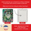 Persian Cat By the Christmas Tree Porcelain Ornament Christmas Tree Hanging Decorations for Home Christmas Holiday, Rectangle, Gift, Multicolor