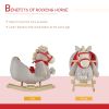 Qaba Interactive Kids Rocking Horse Toy, Gray with Cradlesong & Hand Puppet, Ideal for 18-36 Months, Traditional Gift