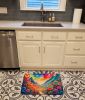 Geraniums in Color Memory Foam Kitchen Mat Machine Washable Anti-Fatigue Mat Cushion Comfort Bath Mat or Kitchen Rug