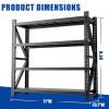 5000LBS Industrial Shelving for Warehouse, Heavy Duty Metal Adjustable Garage Shelves (69"H x 71"W x 23.7"D) 5000LBS Storage Unit, Black