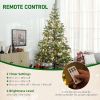 HOMCOM 9ft Artificial Lit Christmas Tree, Sparse Cedar Tree w/ LED Lights & 4306 Tips, Includes Stand, Perfect for Home Office Holiday
