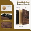 10 Drawers Fabric Cabinet, Clothes Storing, Storage Tower Organizer TV Stand, for Bedrooms, Wardrobes, Entryways, and Living Rooms, Rust