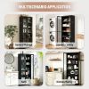 Metal Kitchen Pantry Cabinet - 72" Tall Storage with 5 Adjustable Shelves, Black Freestanding Cabinet for Kitchen/Pantry/Bathroom