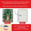 Bengal Cat By the Christmas Tree Porcelain Ornament Christmas Tree Hanging Decorations for Home Christmas Holiday, Rectangle, Gift, Multicolor