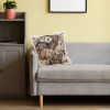 SOGA 50cm Vintage Oil Painting Color Raised Embroidery Empress Flower Throw Pillow