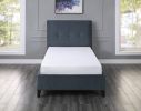 6-inch Twin Size Bed Mattress Gel-Infused Memory Foam Mattress, Firm, White, Mattress in a Box