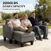 Living room sofa, L-shaped sofa, dark gray