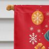 Weimaraner Holiday Christmas House Flag Large Porch Sleeve Pole Decorative Outside Yard Banner Artwork Wall Hanging, Polyester, House Size, Multicolor