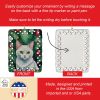 Khao Manee Cat By the Christmas Tree Porcelain Ornament Christmas Tree Hanging Decorations for Home Christmas Holiday, Rectangle, Gift, Multicolor