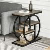 Wooden table, side table, coffee table, sofa table, bedside table with storage rack