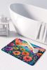Zinnias in Color Memory Foam Kitchen Mat Machine Washable Anti-Fatigue Mat Cushion Comfort Bath Mat or Kitchen Rug