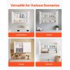 Laundry Room Wall Cabinet, 2-Tier Wall Mounted Hanging Cabinet with Adjustable Shelf, 36 in Cupboard Storage with 2 Doors, for Kitchen, Bathroom