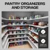 Plastic Storage Bins Ã¢â‚¬â€œ Pantry Organizers Storage Containers, Cabinet Organizer - Home Organization Must Haves for Kitchen, Laundry Room, Office