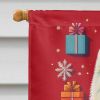 Samoyed Holiday Christmas House Flag Large Porch Sleeve Pole Decorative Outside Yard Banner Artwork Wall Hanging, Polyester, House Size, Multicolor