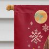 Otterhound Holiday Christmas House Flag Large Porch Sleeve Pole Decorative Outside Yard Banner Artwork Wall Hanging, Polyester, House Size, Multicolor