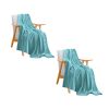 SOGA 2X Sky Blue Throw Blanket & Bed Sofa Comforter