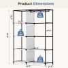 40 Inch Hanging Clothes Rack With Fabric Cover, Portable Freestanding Multi-purpose Wardrobe, Black