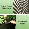 Metal flower pots, elevated garden beds, plant racks