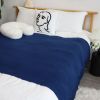 SOGA 2X Royal Blue Acrylic Knitted Throw Blanket  Couch Bed Sofa Home Decor