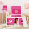 Twin Size Loft Bed with Slide Pink Tent and Tower - Pink (OLD SKU:WF532001AAH)