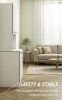 White 71 Inch Kitchen Pantry Cabinet Tall Storage with Microwave Stand Modern Kitchen Countertop 6 Doors Drawer 3 Adjustable Shelves for Living Dinin