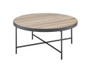Bage Weathered Gray Oak & Metal Finish Coffee Table