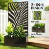 Metal flower pots, elevated garden beds, plant racks