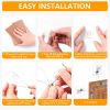 No Drill Metal Furniture Anchors (10 Packs) for Baby Proofing, 14" Adhesive Anti-Tip Furniture Wall Safety Straps for Child
