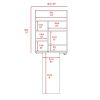 Dalton Foldable Table with Base and Shelves