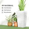 A set of 3 outdoor flower pots, conical flower pots, can save space, white