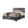 Traditional Style Full Size Storage Bed made with Wood in Gray