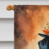 Rottweiler Thanksgiving House Flag Large Porch Sleeve Pole Decorative Outside Yard Banner Artwork Wall Hanging, Polyester, House Size, Multicolor