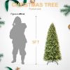 5ft PE/PVC Mixed Automatic Christmas Tree With Lights Xmas Decoration luxury christmas Artificial Tree