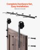 VEVOR 6.6FT Sliding Barn Door Hardware Kit for Single Sliding Barn Door Black