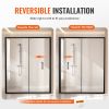 Semi-frameless Shower Door 57.7-59 x 70 in Tempered Glass 1/4 in Matte Black