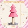 31.5in Christmas Tree Cat Scratcher, Cat Scratching Post for Indoor Cats, Large Sisal Cat Scratching Tree Cat Scratch Tower, Pink