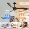 72 Inch wood Ceiling Fan no light with Remote Control, Low Profile Ceiling Fan without Light,Noiseless Reversible DC Motor with Timer