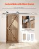 VEVOR 5FT Sliding Barn Door Hardware Kit for Single Sliding Barn Door Silver