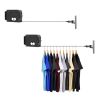 SOGA 2X 160mm Wall-Mounted Clothes Line Dry Rack  Foldable Hanger Black