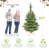 8Ft Christmas Tree, Prelit Green spruce Premium Artificial Tree, 1307 Realistic PE&PVC Mixed Tips , 500 LED Lights