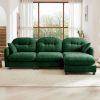Modular Sectional L Shaped Couch With Ottoman,Premium Chenille Fabric,Quilted Pleated Design,Ergonomic Design Easy Install,Fits Bedrooms