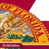 Combo Pack American USA Flag 3x5 Ft and Florida FL State Flag 3x5 Ft Both Printed 150D Polyester 4 Corner Brass Grommets Perfect For Balcony Wall