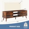 Modern TV Stand for 55-60 inch TV, Mid Century Entertainment Centre, Media Console Table with Storage for Living Room, Office, Brown