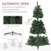 7.5ft Artificial Christmas Tree, Xmas Tree with 1346 Branch Tips, Auto Open, Holiday DÃ©cor with Steel Base for Home Office, Green