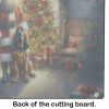 NEW Bloodhound and Santa Claus Glass Cutting Board Decorative Tempered Glass Kitchen Cutting and Serving Board Large Size Chopping Board
