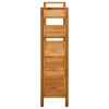 Shoe Rack with 5 Shelves 39.4"x10.6"x39.4" Solid Oak Wood