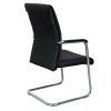 Hot Sell Office Furniture No Wheel Leather Metal Frame Meeting Conference Room Computer Chair